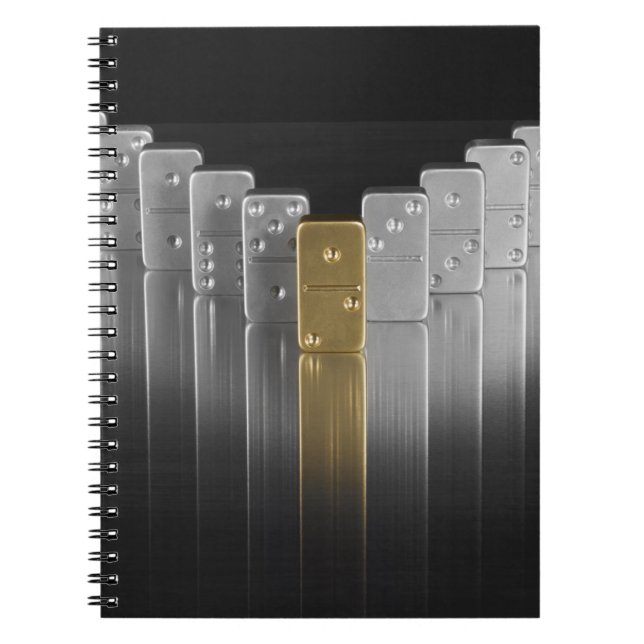 Gold and silver dominoes notebook (Front)