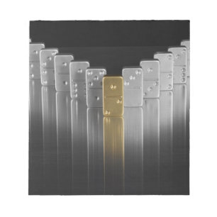 Gold and silver dominoes notepad