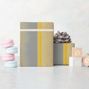 Gold and Silver, Elegant Striped Classic  Wrapping Paper