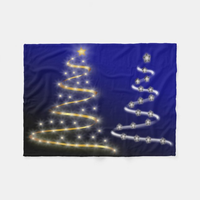 Gold and Silver- Fleece Blanket (Front (Horizontal))