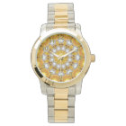 Gold and Silver Fractal Kaleidoscope Watch