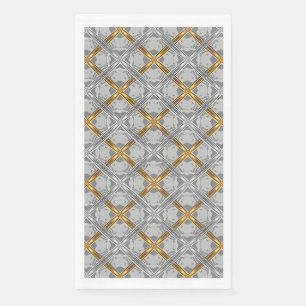 Gold and Silver Laced Medallions Pattern Napkin
