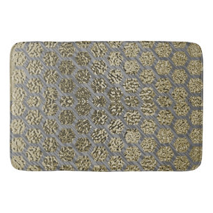 Gold and Silver Luxurious Design Collection  Bath Mat