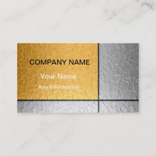 Gold and Silver Luxury Metallic 2 Business Card