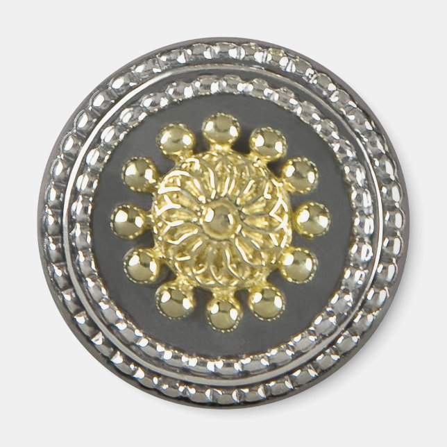 Gold and Silver Medallion Magnet (Front)