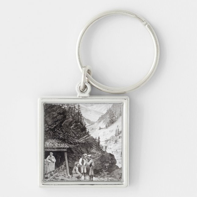Gold and Silver Mining Key Ring (Front)
