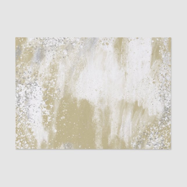 Gold and Silver Spattered Tissue Paper (Front)