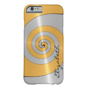 Gold and Silver Stainless Steel Metal Look Barely There iPhone 6 Case