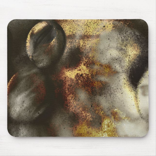 Gold and Silver Star Dust Effect Mouse Pad (Front)