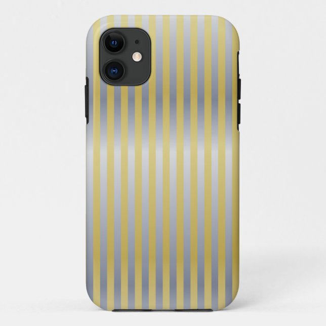 Gold and Silver (Stripes) Case-Mate iPhone Case (Back)