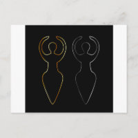 Gold and silver Symbol of the Wiccan goddess