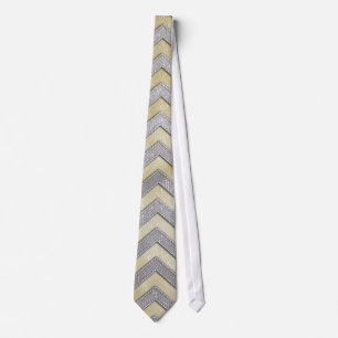 Gold and Silver Zig Zags Tie