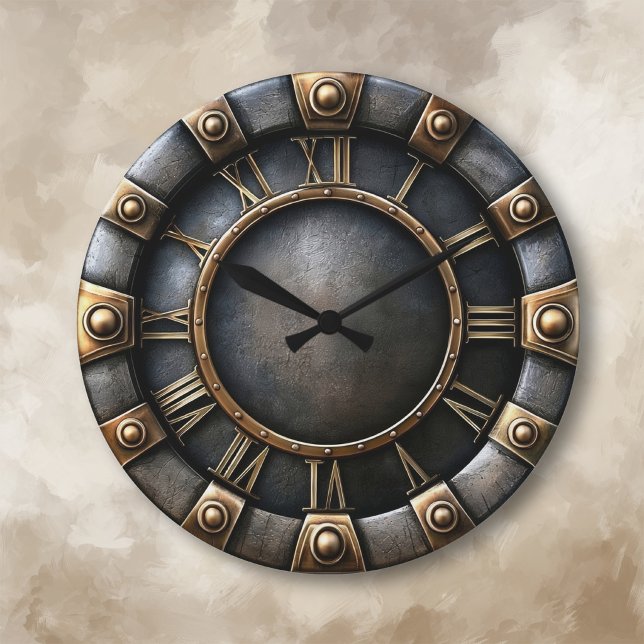 Gold and Stone Round Clock (Creator Uploaded)