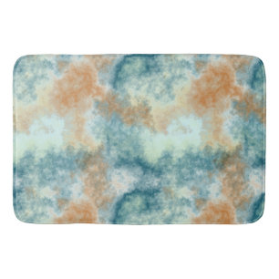 Gold and Teal Bath   Mat