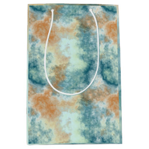 Gold and Teal Bath  Medium Gift Bag