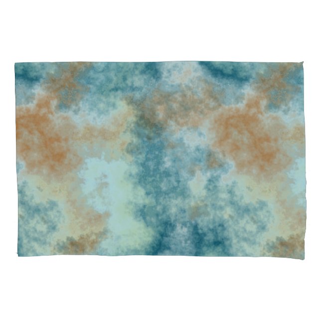 Gold and Teal  Pillowcase (Front)