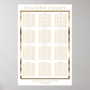 Gold and White  - 12 Seating Chart