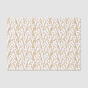 Gold and White Art Deco Pattern Tissue Paper