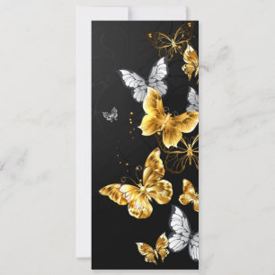 Gold and white butterflies advice card