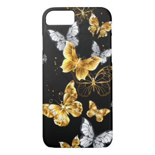 Gold and white butterflies iPhone 8/7 case