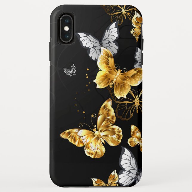 Gold and white butterflies Case-Mate iPhone case (Back)