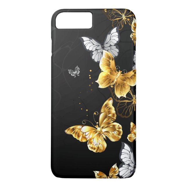 Gold and white butterflies Case-Mate iPhone case (Back)