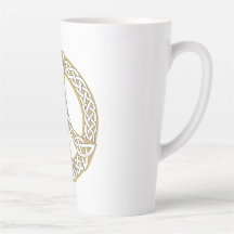 Gold and White Celtic Peace Sign  