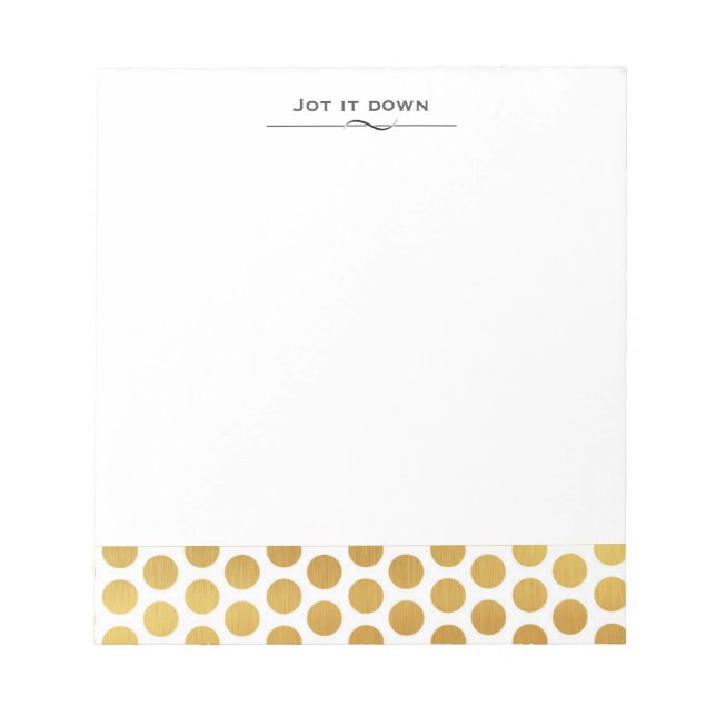 Gold and White elegant notepad (Front)