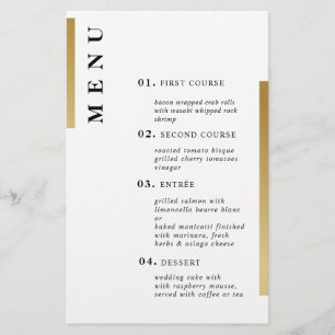 Gold and white. Formal simple Typography wedding