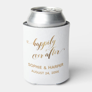 Gold and White Happily Ever After, Hearts Script Can Cooler