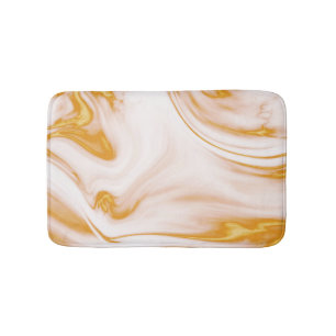 Gold And White Marble Bath Mat