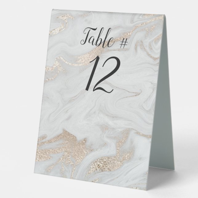 Gold and White Marbled Wedding (Front)