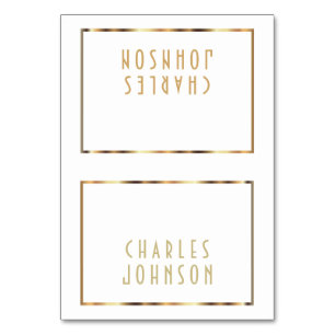 Gold and White  - Place Cards