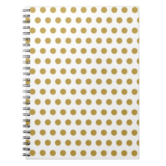 Gold and white Polka dots  Notebook