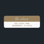 Gold and White Return Address Labels<br><div class="desc">Give your envelopes an elegant touch and make addressing your cards a breeze with these address labels. These coordinate beautifully with Parcel Studio's Shalom Star Hanukkah holiday card collection. Colour is customisable.</div>