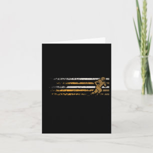 Gold And White Running Football Player Card