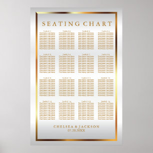 Gold and White Satin - Seating Chart
