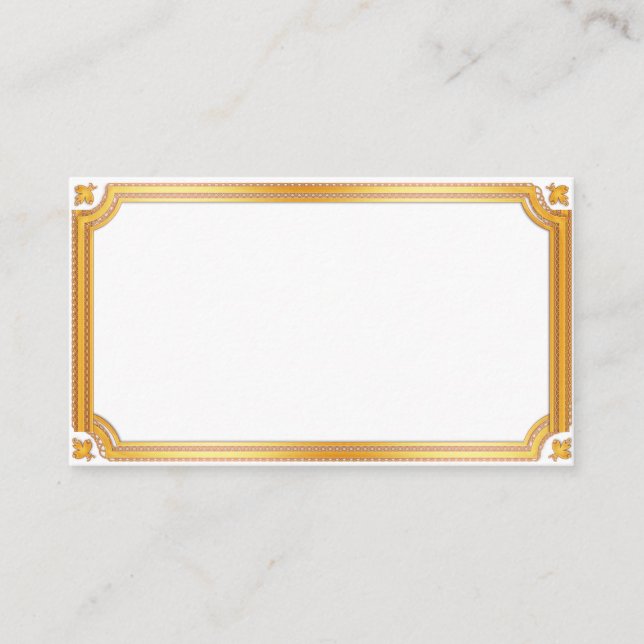 Gold and White Wedding Advice and Wishes (Front)