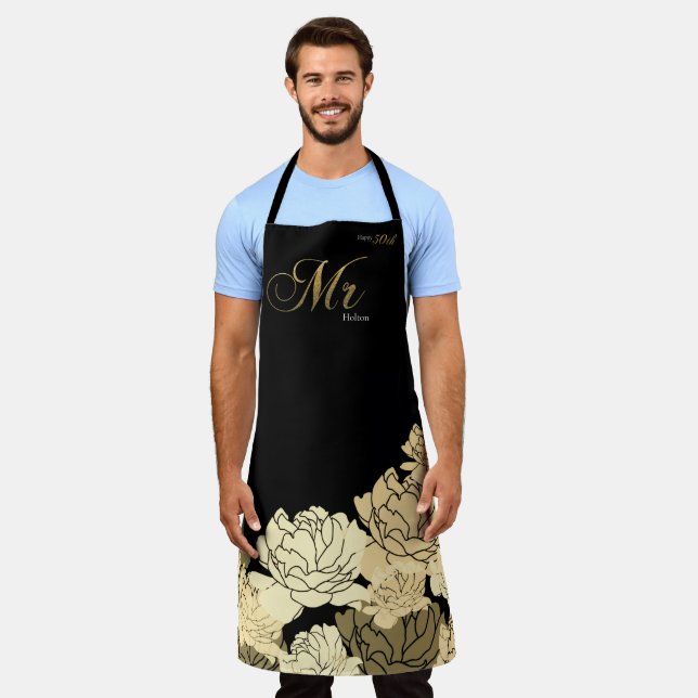 Gold and yellow 50th anniversary  apron (Worn)