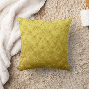 Gold and yellow foil plated abstract design cushion