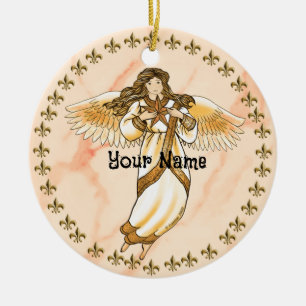 Gold Angel Ceramic Ornament