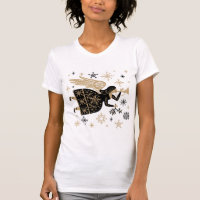 Gold Angel Stars Christmas Carol Folkart