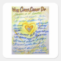 Gold Angel What Cancer Cannot Do Poem Stickers
