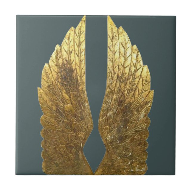 Gold Angel Wings Backsplash Tile (Front)