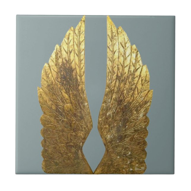Gold Angel Wings Backsplash Tile (Front)
