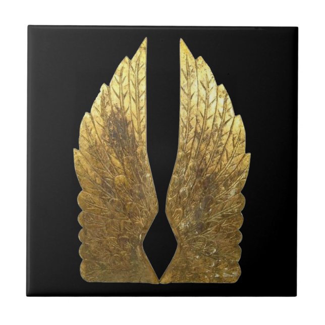Gold Angel Wings Backsplash Tile (Front)