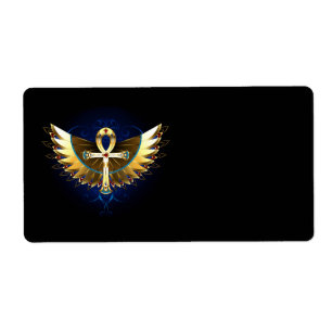 Gold Ankh with Wings