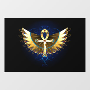 Gold Ankh with Wings