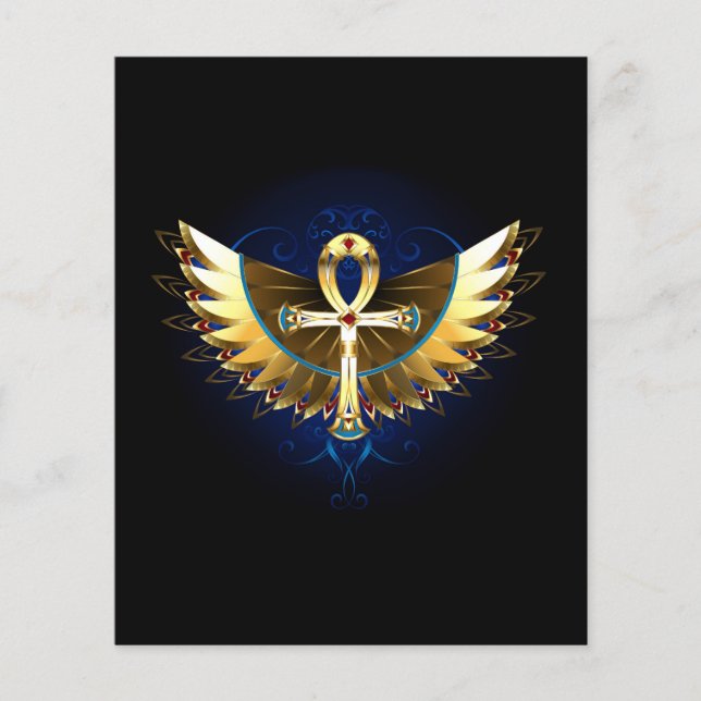 Gold Ankh with Wings (Front)