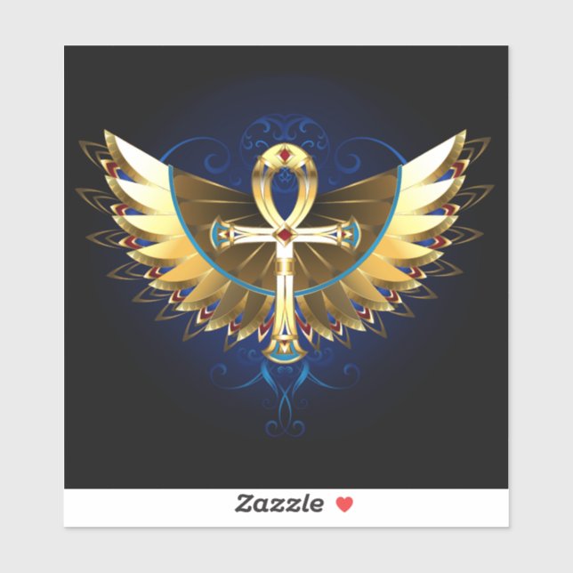 Gold Ankh with Wings (Sheet)